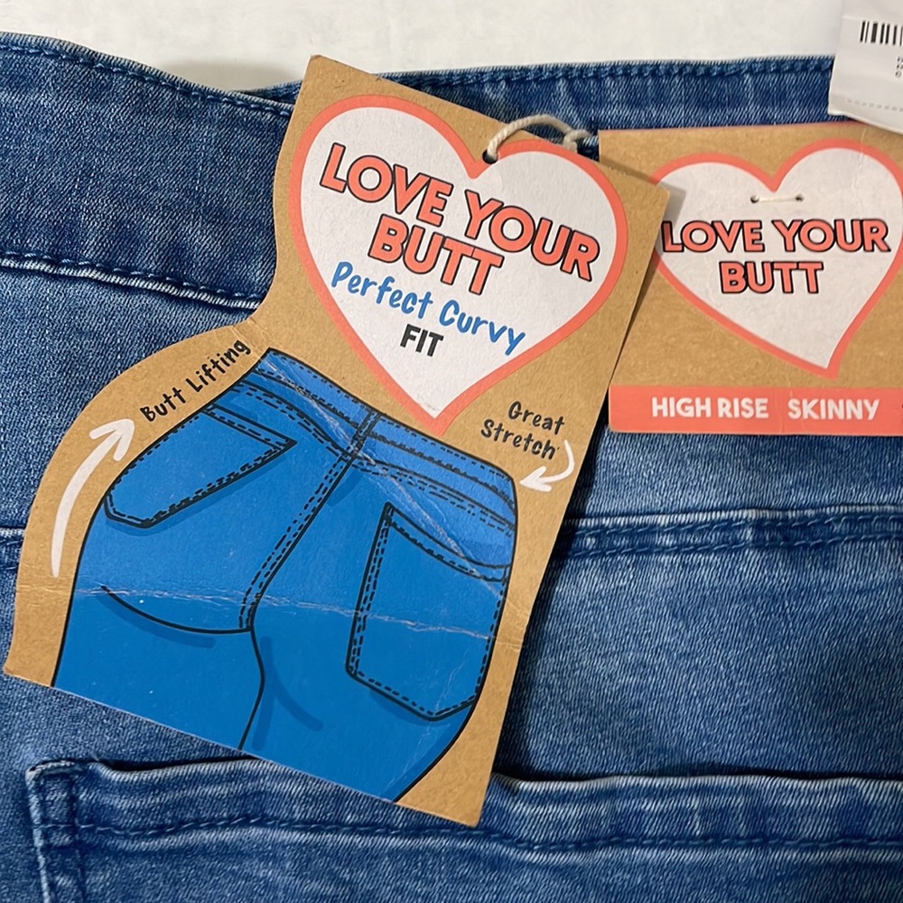 Forever 21+ Ladies Denim High Rise Skinny Pants sz 26 NWT - Picture 2 of 5